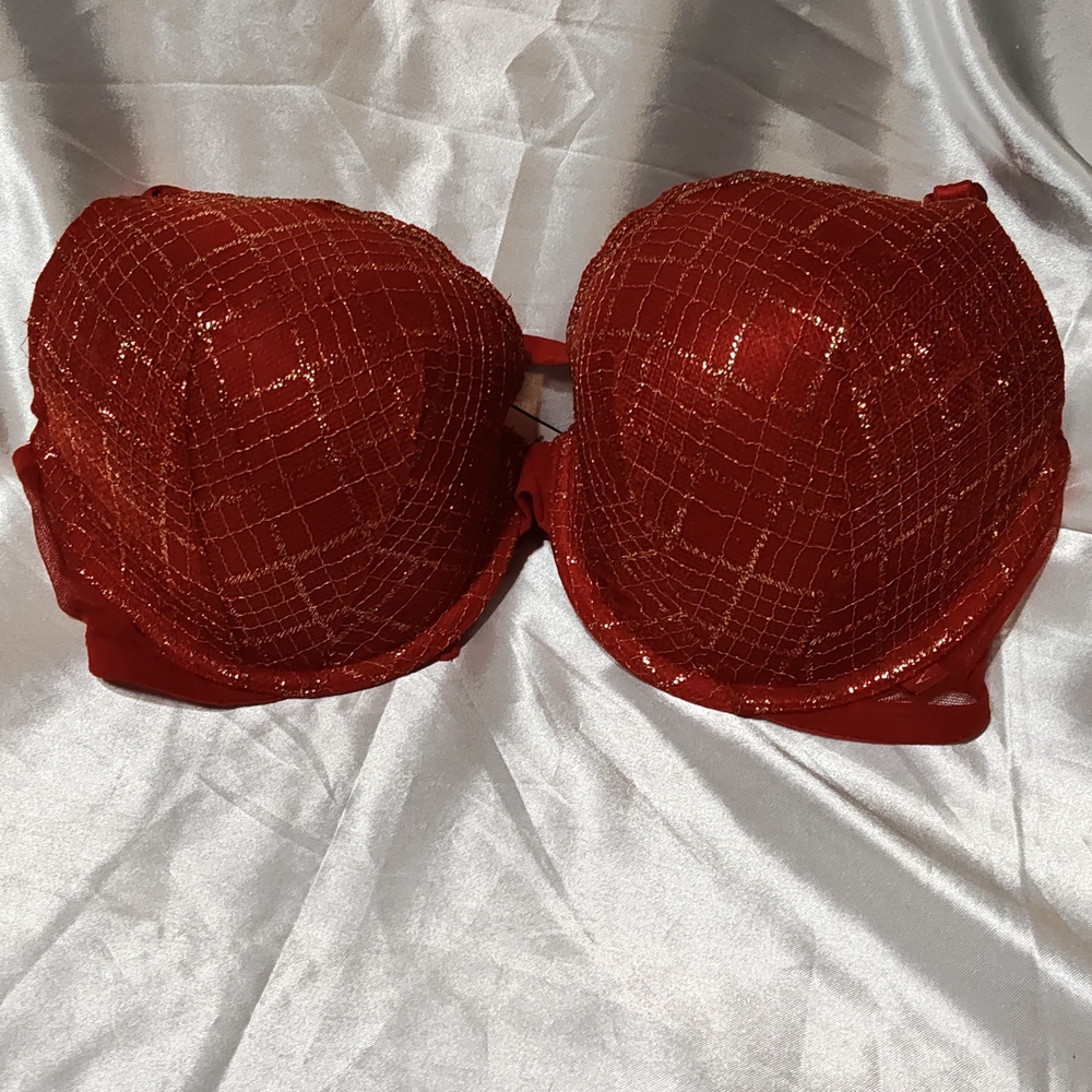 PINK Victoria's Secret Red Glitter Bra